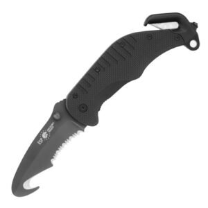 esp cuchilla de gancho para cuchillo de rescate negro rk 02