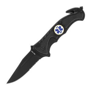 mil tec cuchillo plegable de rescate con cortador de correa 15323000