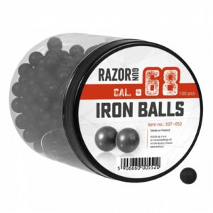 razorgun balas de goma metal ram cal. .68 para umarex t4e hds y sg 68 100 uds.