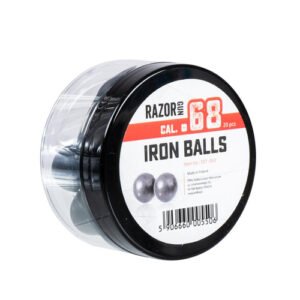 razorgun balas de goma metal ram cal. .68 para umarex t4e hds y sg 68 20 uds