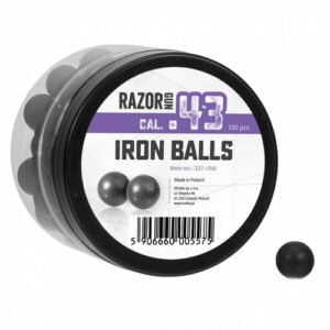 razorgun balas de caucho metal cal. .43 para umarex m&p9c tpm1 ppq 100 uds.