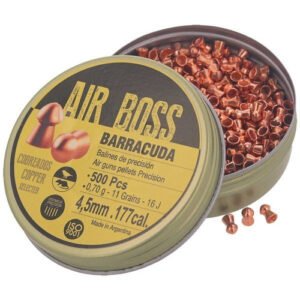apolo balines de carabina de aire comprimido de cobre air boss barracuda 4.50 mm 500 pcs e30002. g2