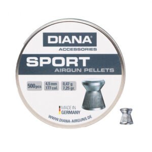 diana rifle de aire comprimido hunters mate slug pellet 4.5 mm diábolo 500 piezas 44400005