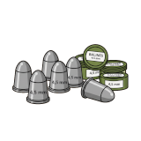 Balines de rifle aire comprimido 4,5 mm