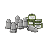 Balines de rifle aire comprimido 5,5 mm