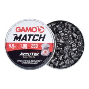 gamo balines diabolo accutek match calibre 5,5 mm 250 piezas 6320025 ak
